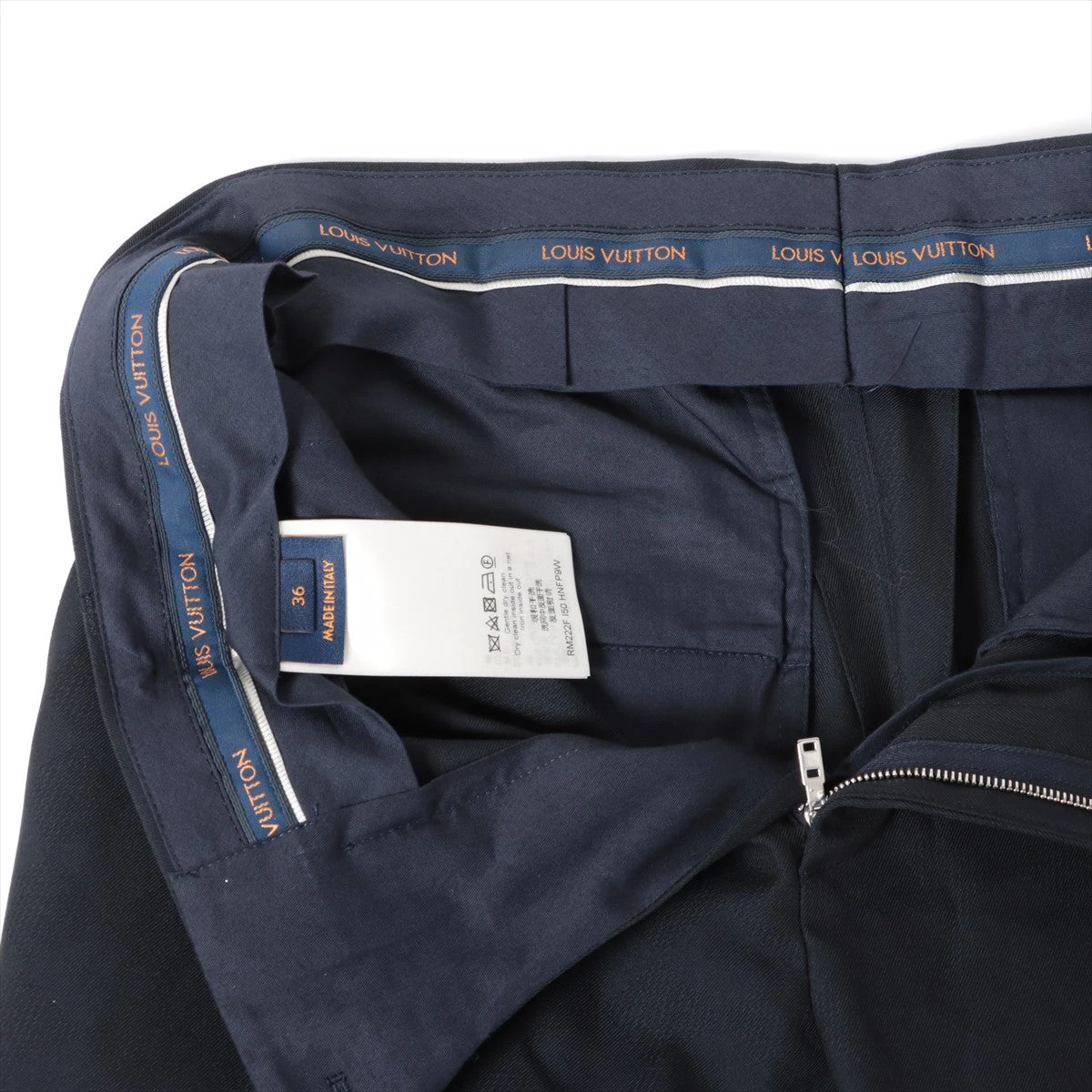 ヴィトン 22AW ウール スラックス 36 メンズ ブラック RM222F