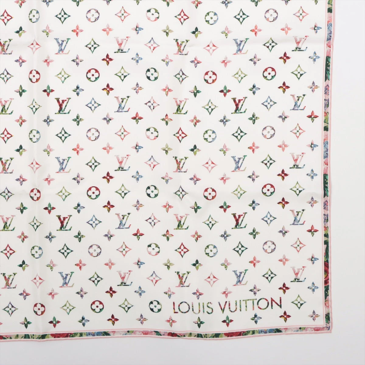 希少✨LOUIS VUITTON バイク　モーション柄　スカーフ　カレ90 白 希少✨LOUIS VUITTON バイク モーション柄 スカーフ カレ90 白