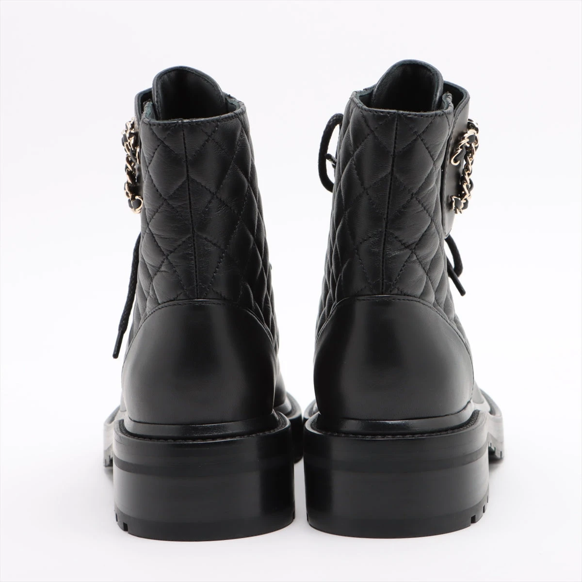 CHANEL シャネル ブーティ 黒 EU37 1/2(24cm位) 4100124G0026 シャネル(CHANEL)シャネル ショートブーツ ココマーク ブーツ 靴