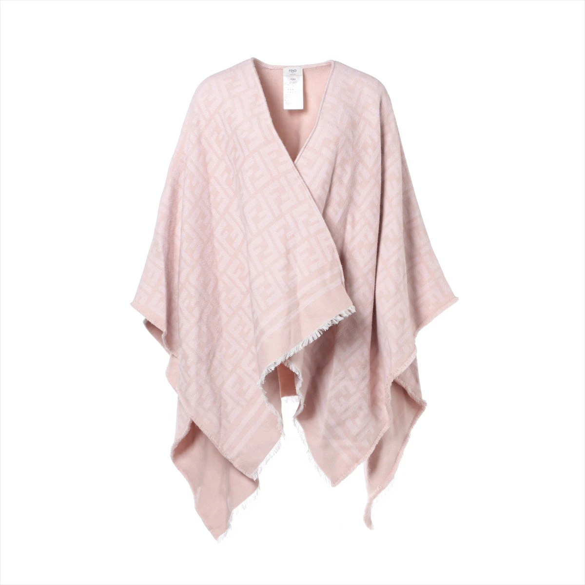美品✨　FENDI ズッカ柄ポンチョ　ストール　レディース　カシミヤ　ウール 極美品♡ FENDI ポンチョ ウールシルク ズッカ柄 真贋鑑定済み