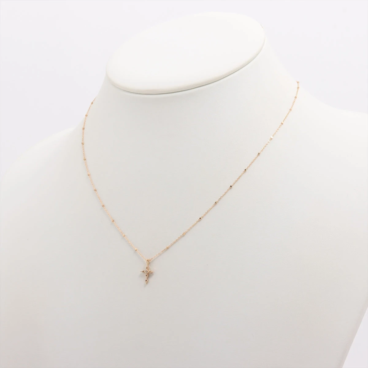エテ クロス ダイヤ ネックレス K10(YG) 1.1g A2536162｜中古