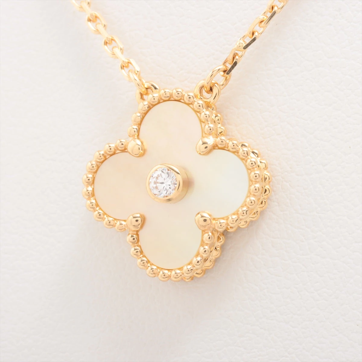 【ヴァンクリーフ＆アーペル】 ヴィンテージ アルハンブラ ヴィンテージ アルハンブラ ペンダント 18K ホワイトゴールド