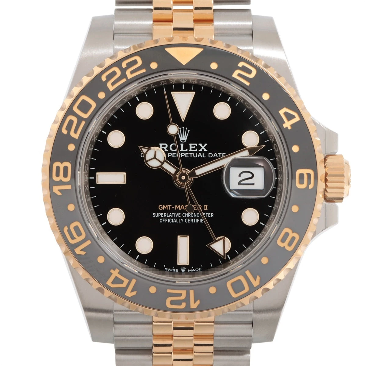 ロレックス GMTマスターⅡ 126713GRNR SS×YG AT 黒文字盤 あまりごま4