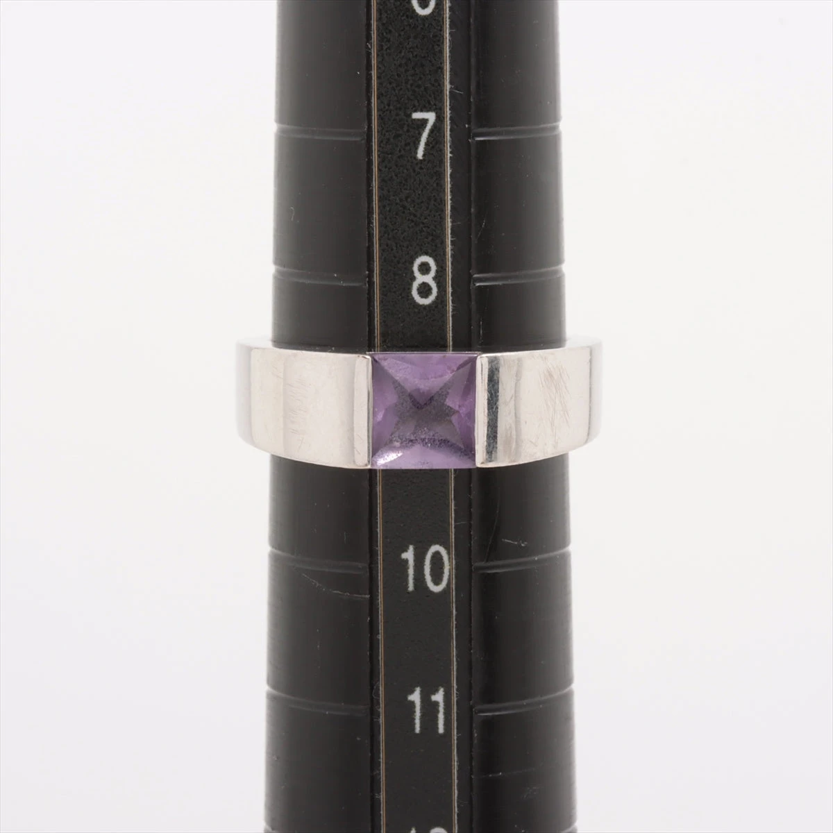 カルティエ タンク アメジスト リング 750(WG) 10.0g 49 石キズ 打痕 