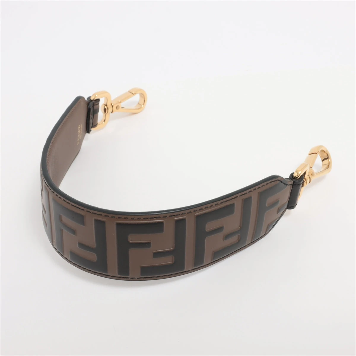 フェンディ ミニストラップユー ショルダーストラップ レザー×GP
