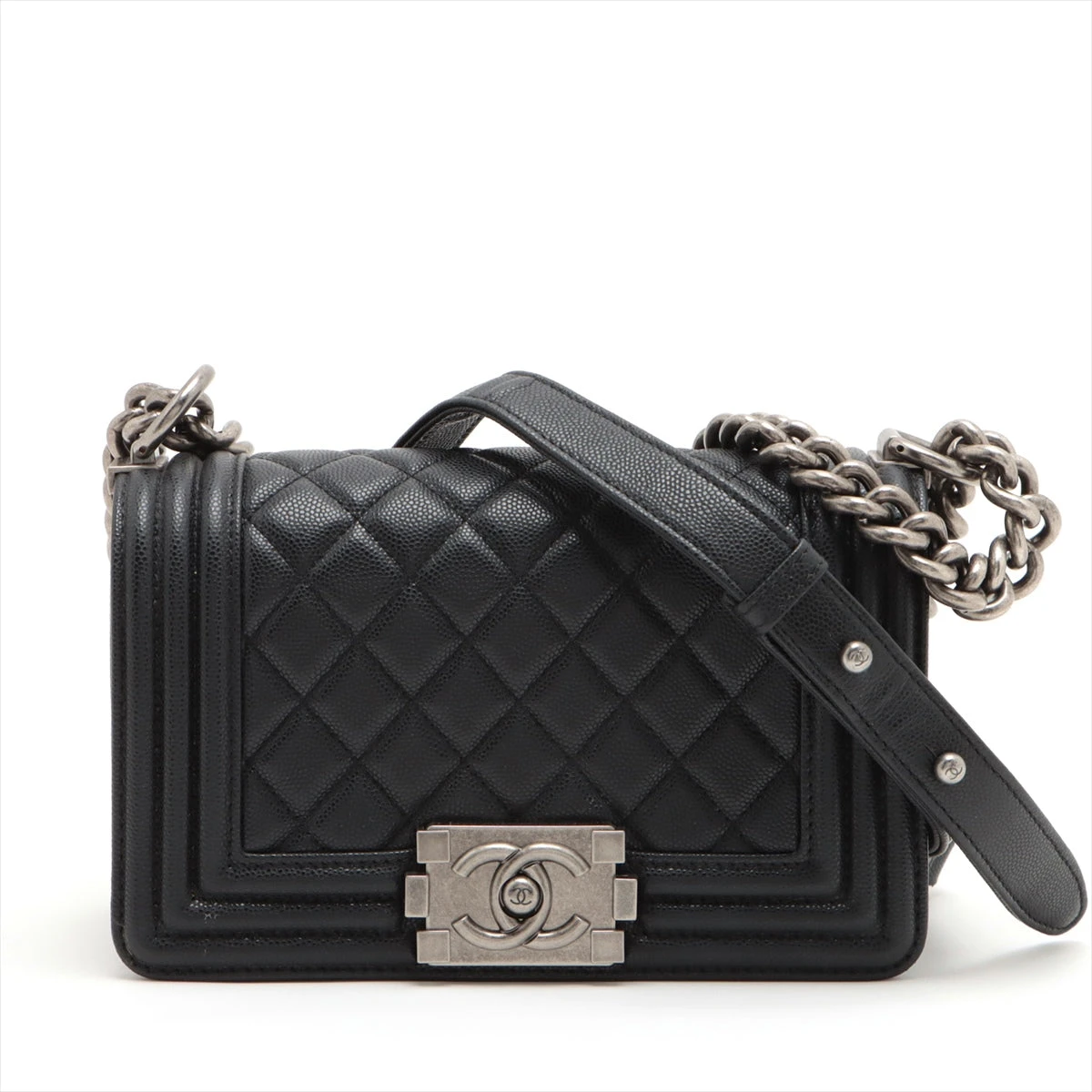 シャネル ボーイシャネル キャビアスキン チェーンショルダーバッグ  