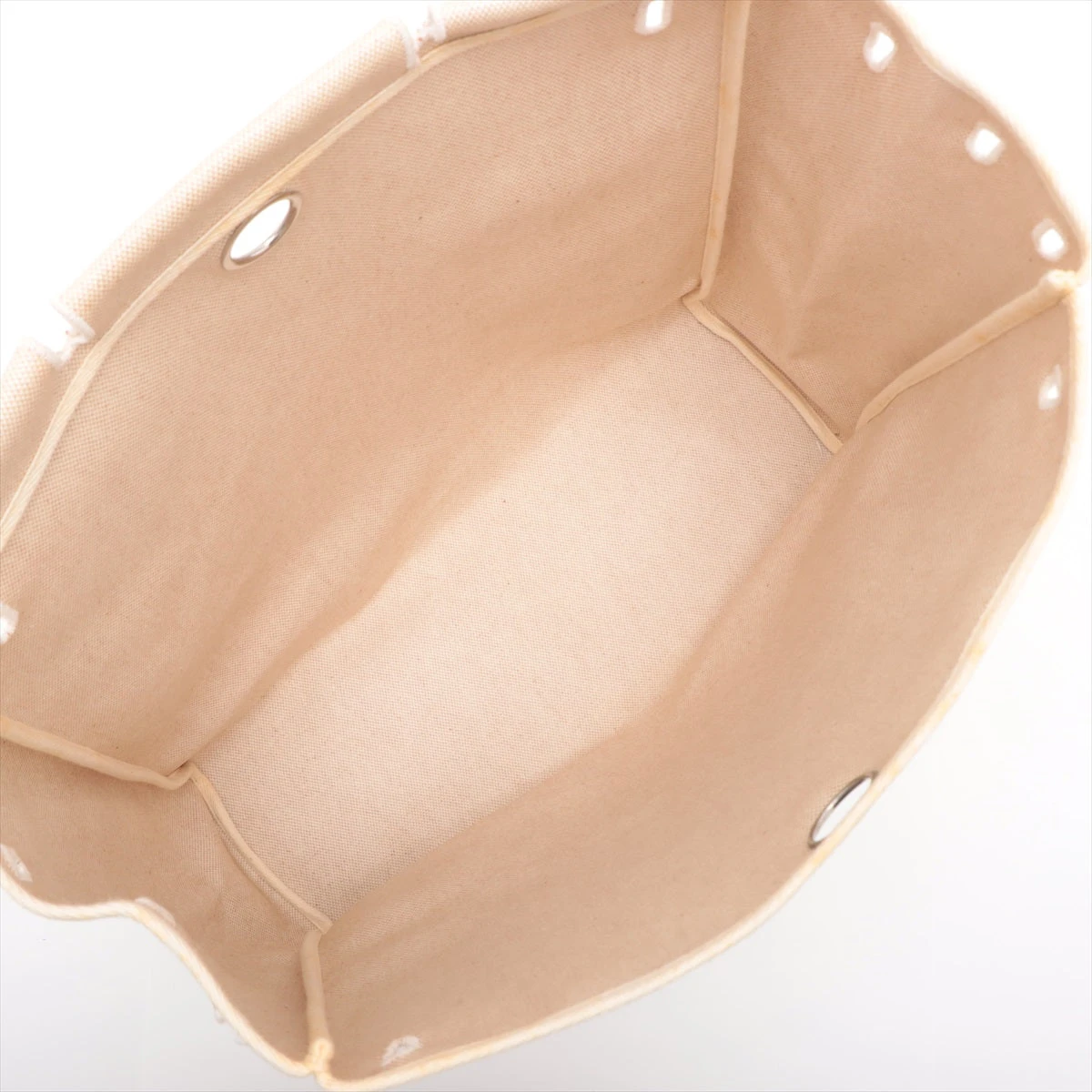 エルメス エールバッグMM トワルアッシュ×レザー ベージュ シルバー