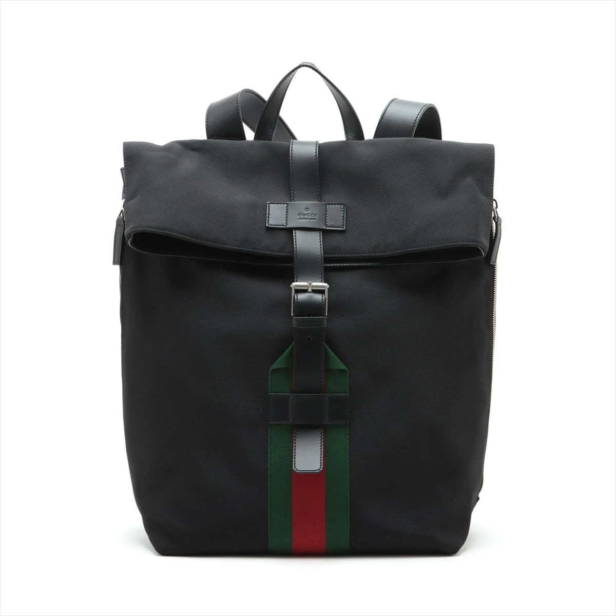 店舗良い グッチ シェリーライン ナイロン×レザー バックパック/リュック バッグ