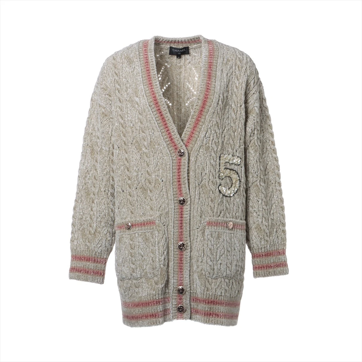 CHANEL シャネル カーディガン グリーンココマークボタン