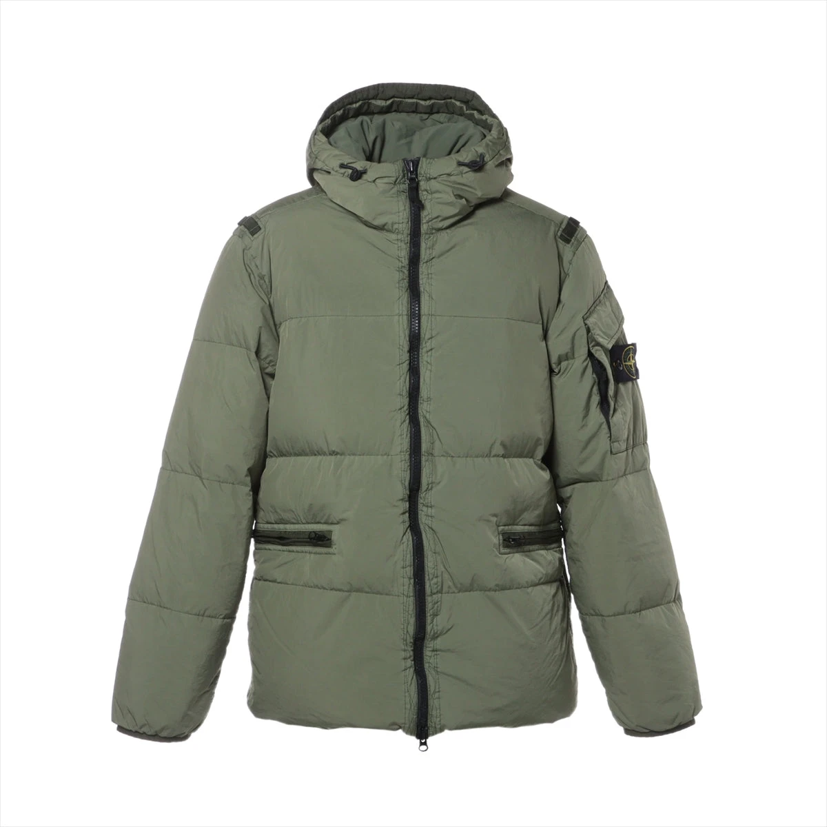ストーンアイランド 22AW ナイロン ダウンジャケット L メンズ カーキ 