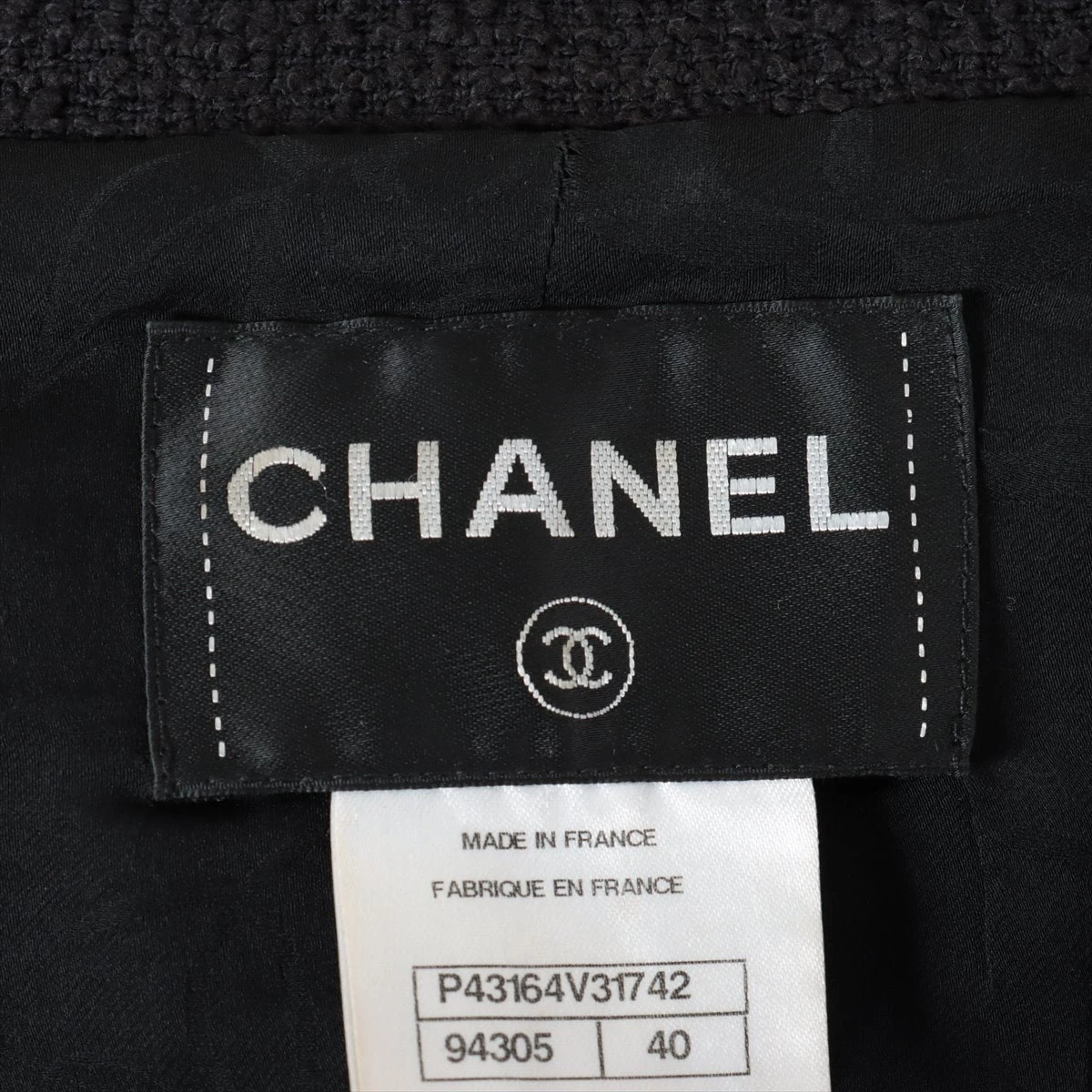 美品✨CHANEL シルクジャケット　44 ブラック　ココマーク 楽天市場】極美品 CHANEL シャネル ツイード ジャケット マルチ