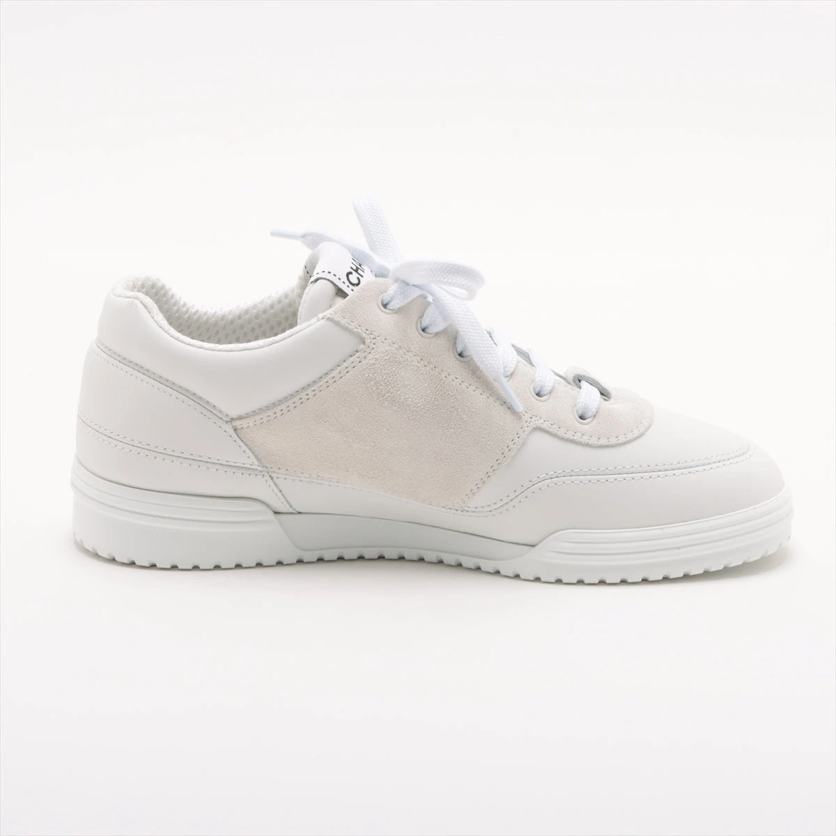 美品✨ シャネル ココマーク レザー スエード ホワイト 24cm相当 シャネル ココマーク 24C レザー×スエード スニーカー EU39