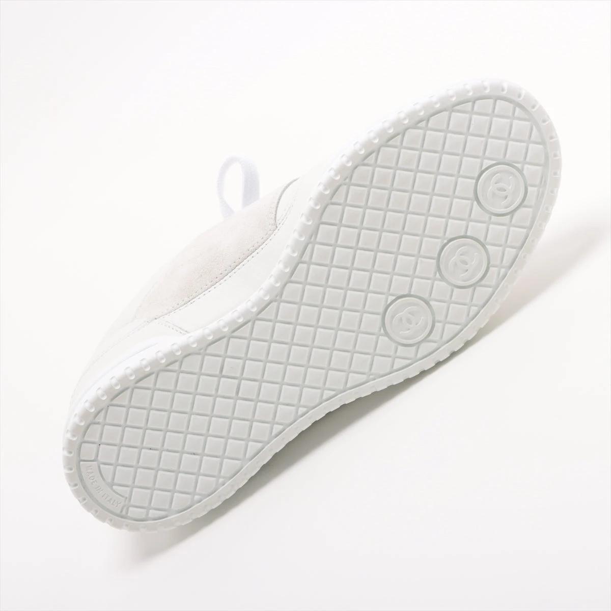 シャネル ココマーク 24C レザー×スエード スニーカー 35 レディース