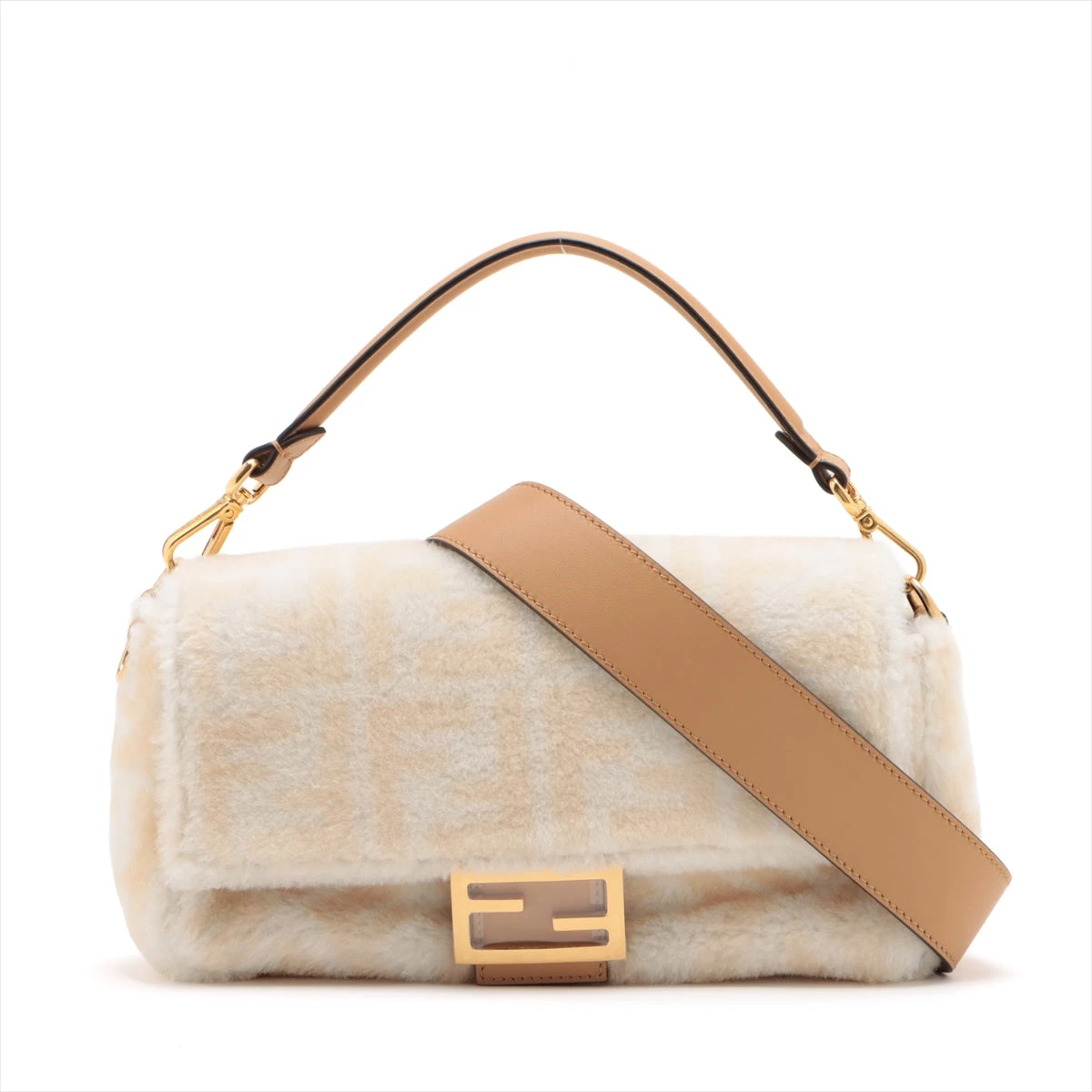 フェンディ ズッカ マンマバケット ベージュ アイボリー ワンショルダーバッグ FENDI フェンディ ズッカ マンマバケット アイボリー ワン
