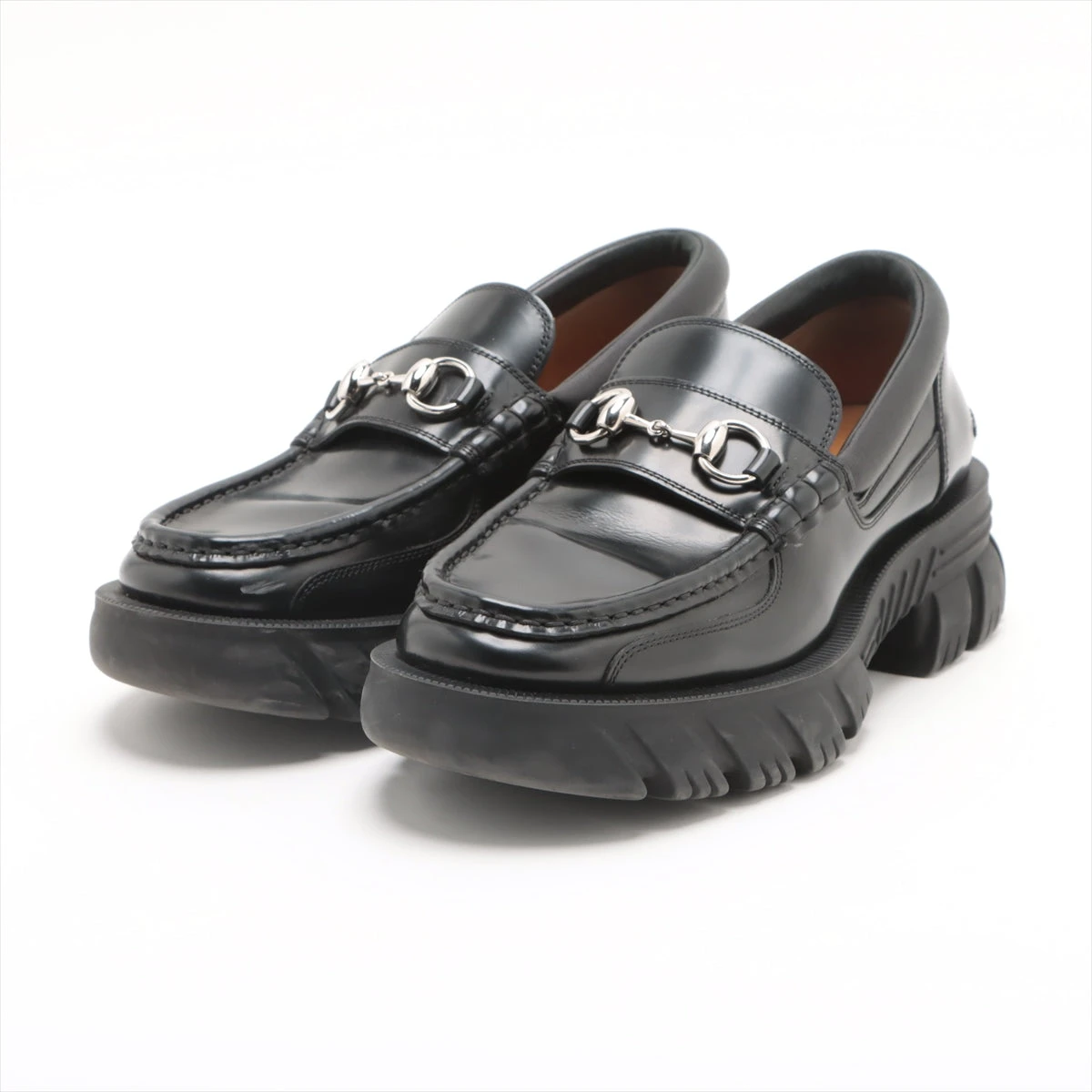 GUCCI - グッチ 4 1/2 21.5 レザー ホースビット ローファー