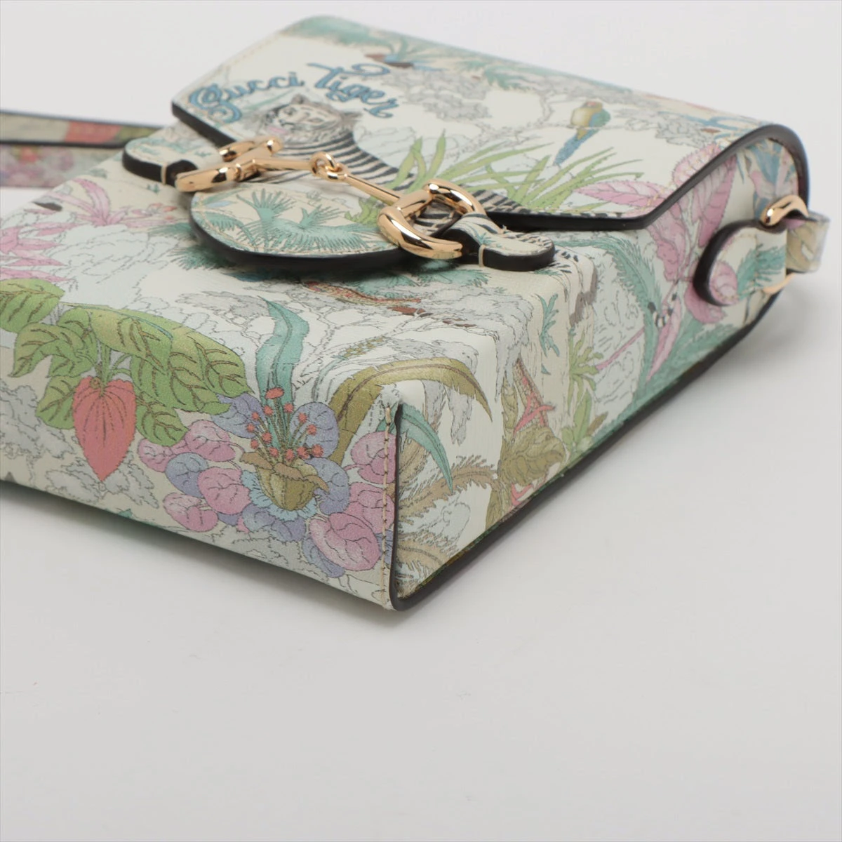 グッチ タイガー ホースビット 1955 レザー ショルダーバッグ マルチ