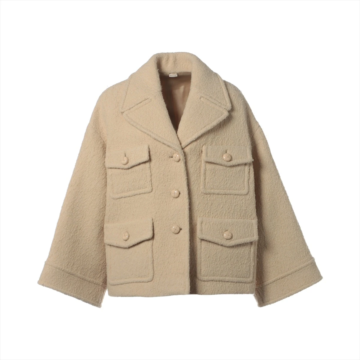 ラビッシュゲート ウールショートコートベージュ ZION / ウールスタンドカラーショートコート / BEIGE, | ファッション