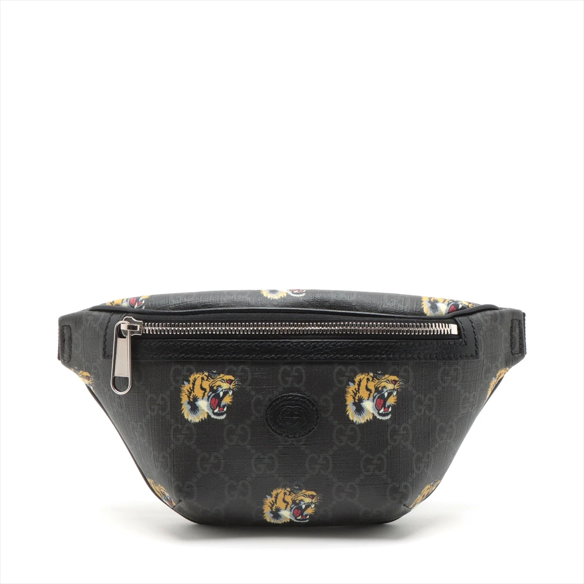 美品 グッチ ウエストポーチ ボディバッグ GGスプリーム レザー ブラック GUCCI グッチ 474293 K9RRN ボディバッグ メンズ レディース