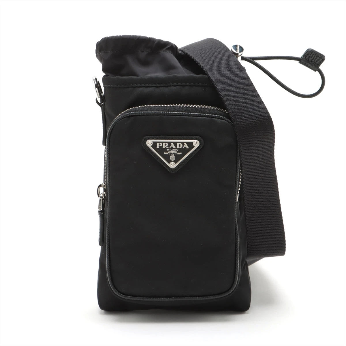 プラダポーチ PRADA 小物入れ テスートナイロン ブラック 正規品 PRADA プラダ ポーチ 小物入れ テスートナイロン ブラック 三角