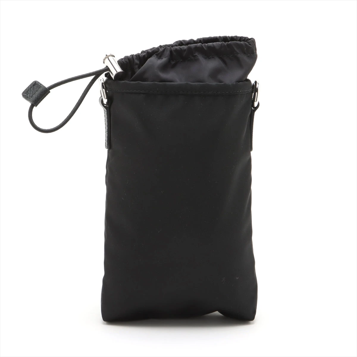 良品 PRADA プラダ ナイロン テスート レザー ポーチ バニティ 黒 プラダ テスート ナイロン×レザー フォンポーチ ブラック 2ZH155