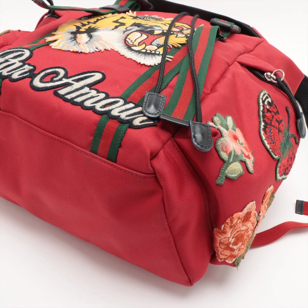 2/16までの出品】GUCCI バックパック エンブロイダリー タイガー GG