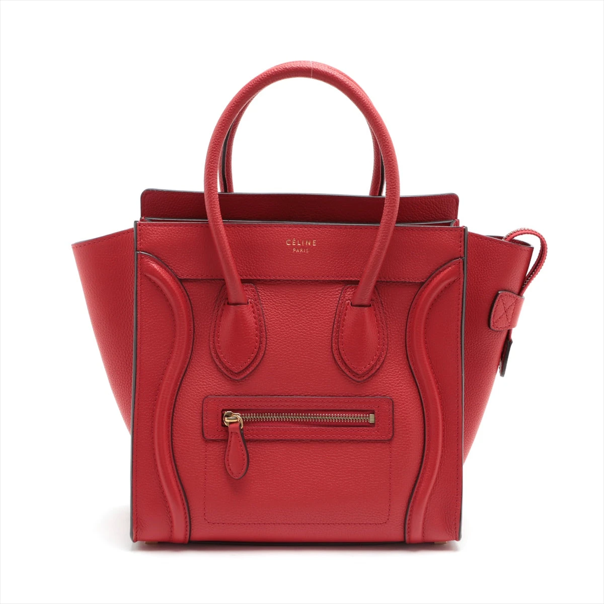 セリーヌ ラゲージ マイクロショッパー レザー ハンドバッグ