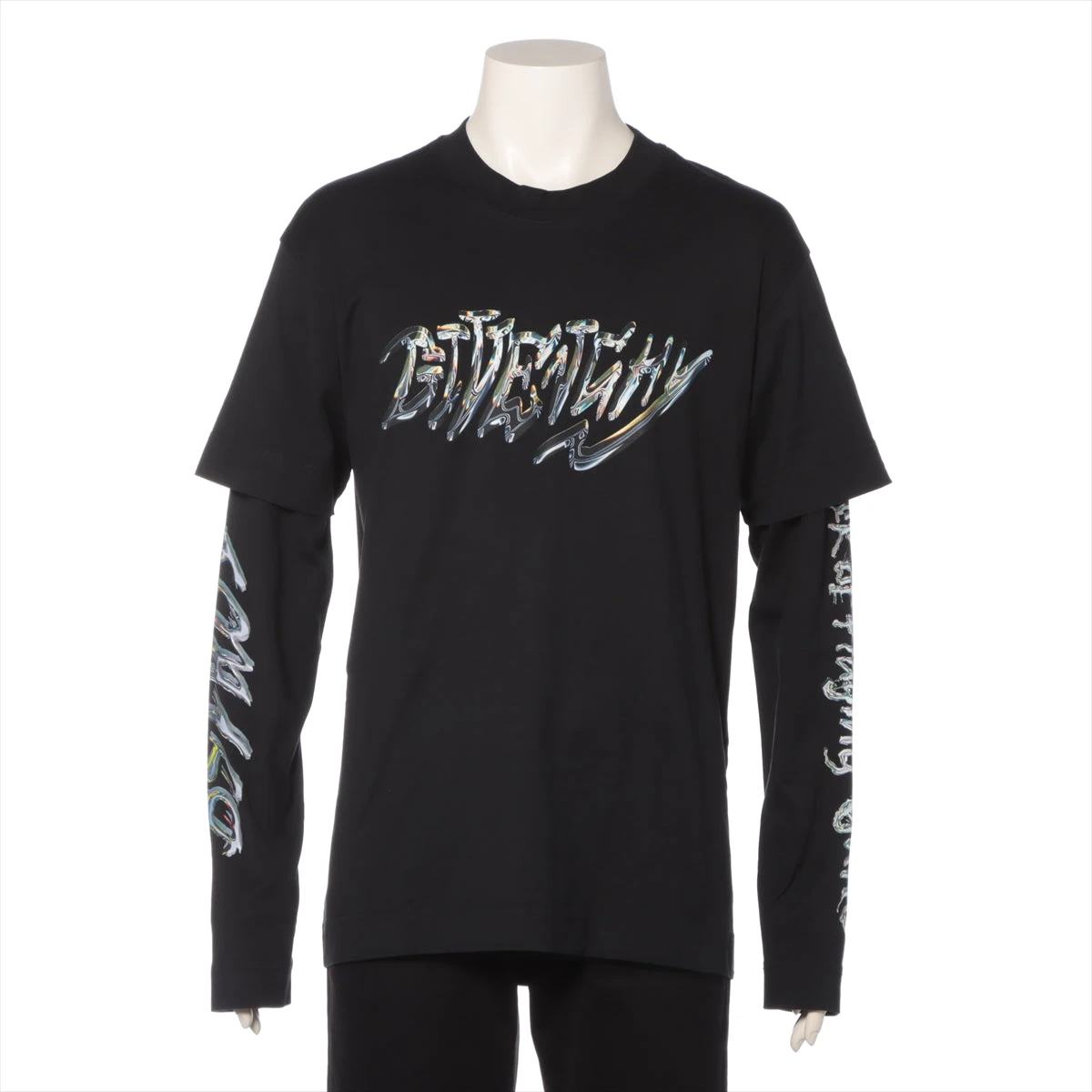 主役級 ジバンシィ Ｔシャツ コットン 稲妻プリント 4Gロゴ 黒 主役級 ジバンシィ Tシャツ コットン 稲妻プリント 4Gロゴ 黒