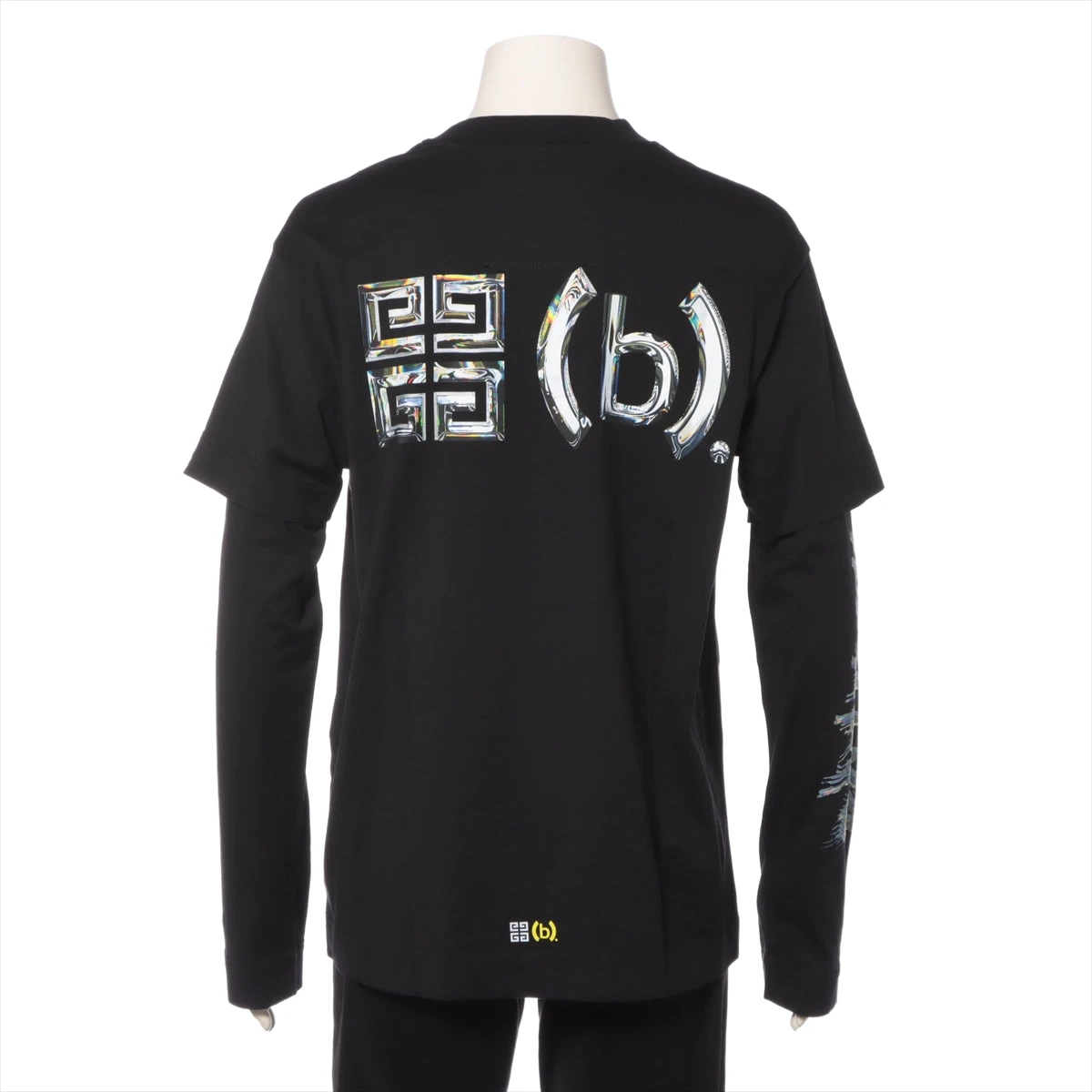 ジバンシィ 4G コットン ロングTシャツ M メンズ ブラック