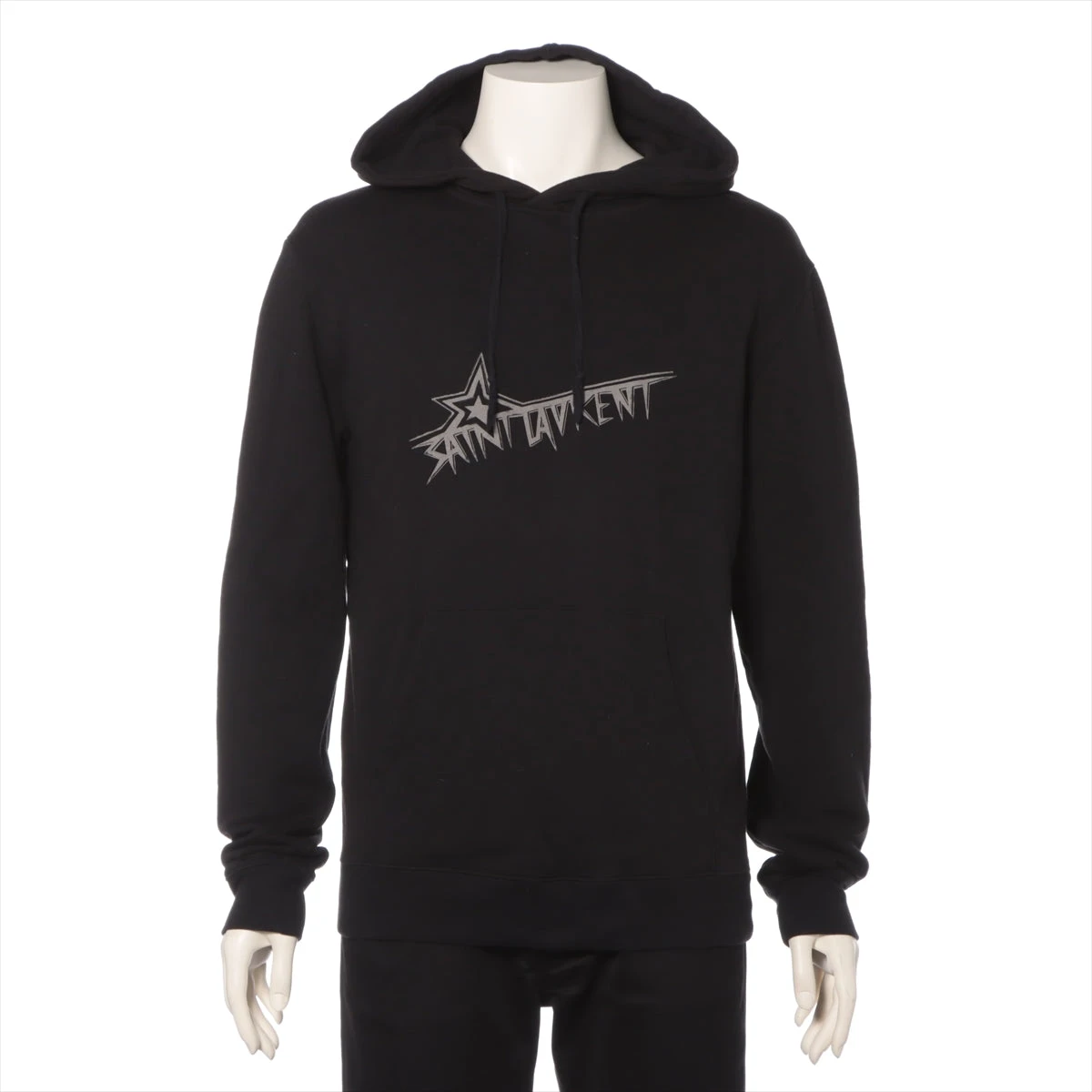 サンローランパリ 19年 コットン パーカー S メンズ ブラック 575525  