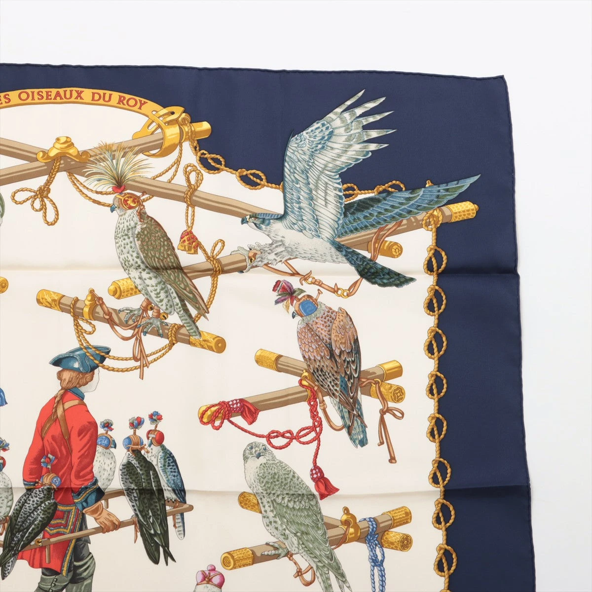 エルメス カレ90 LES OISEAUX DU ROY 王の鳥たち スカーフ シルク
