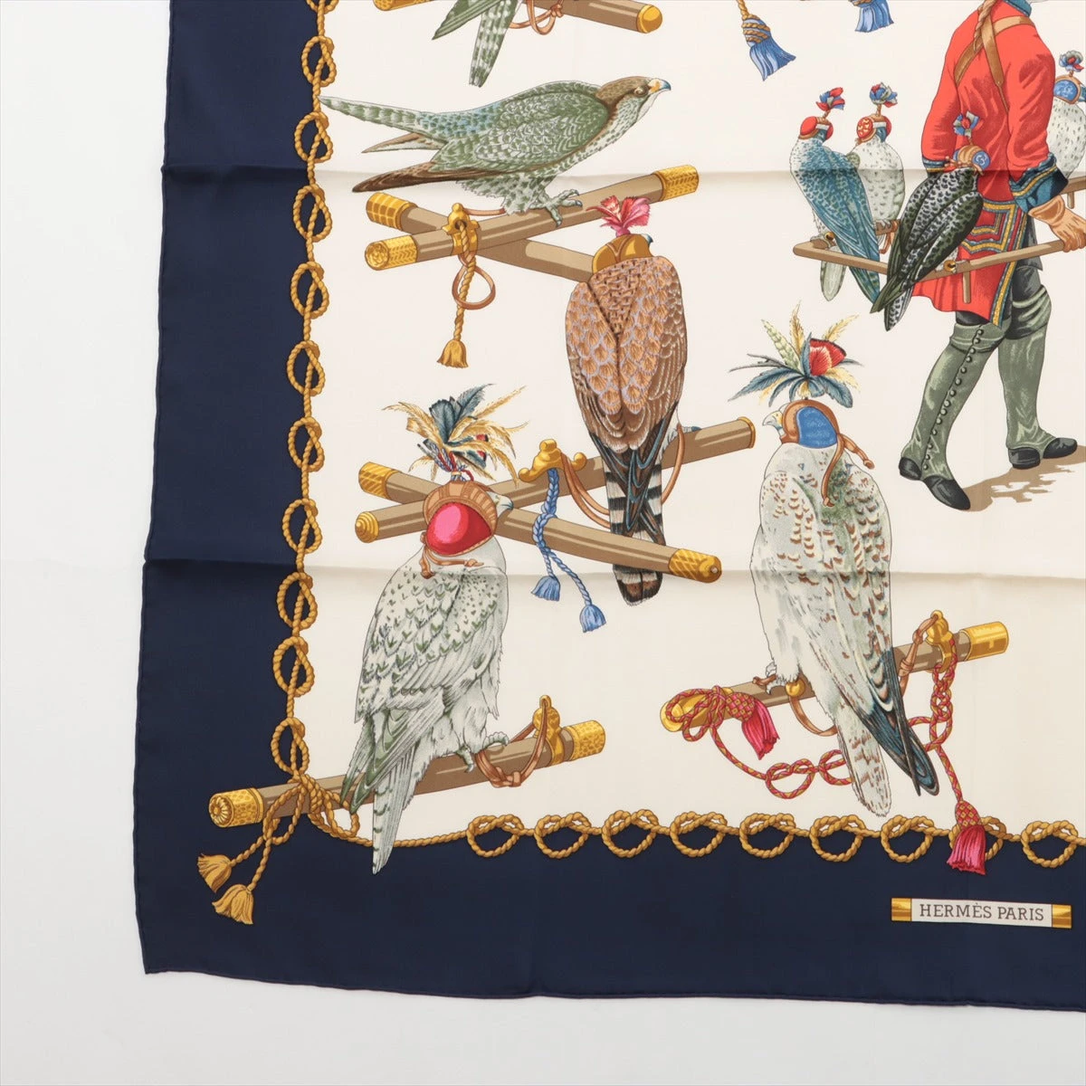 エルメス カレ90 LES OISEAUX DU ROY 王の鳥たち スカーフ
