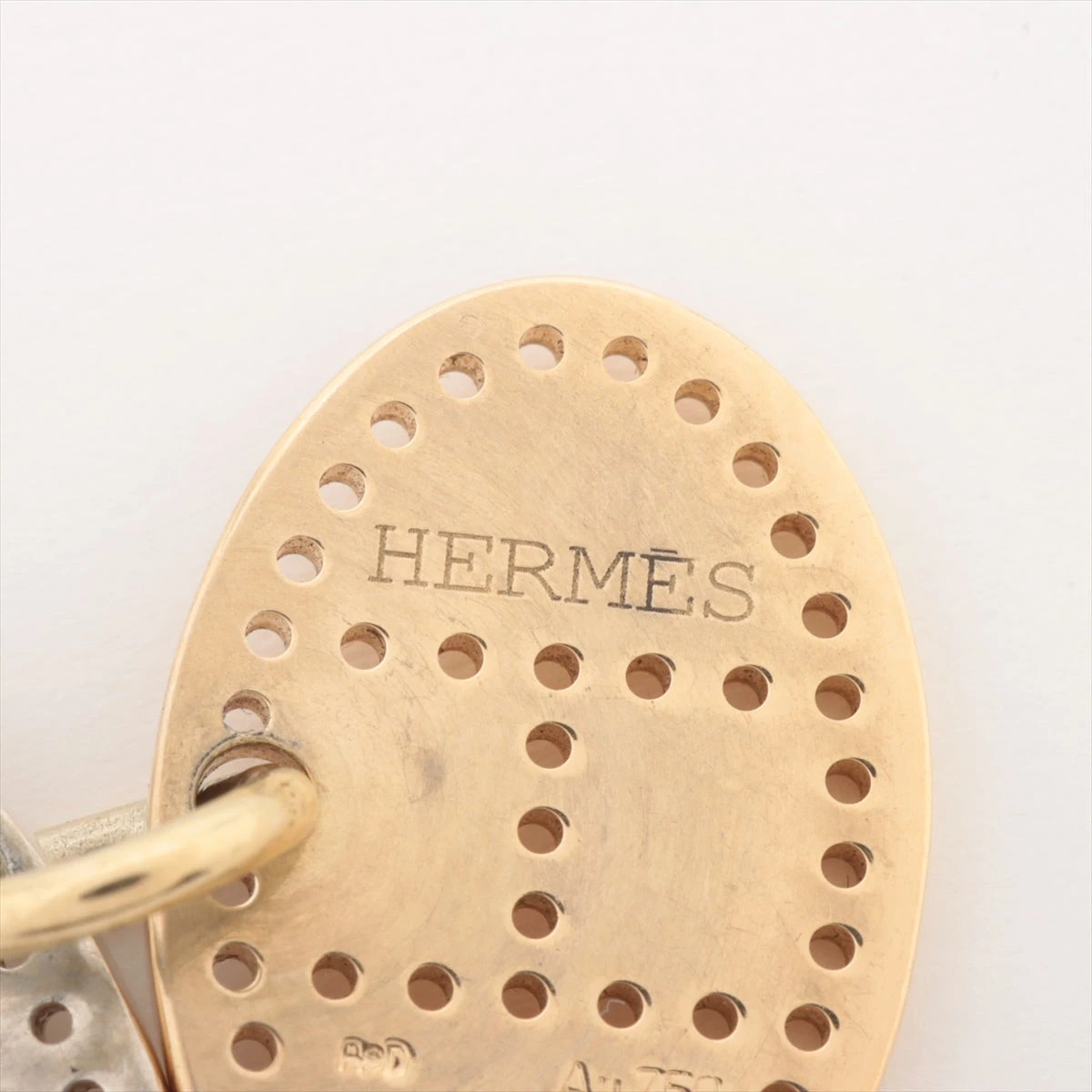 エルメス エブリン ネックレストップ 925×750 4.7g ゴールド×シルバー