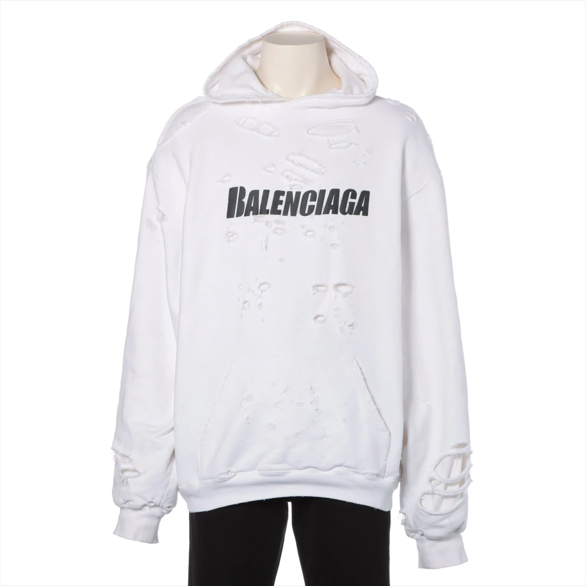 バレンシアガ 21年 コットン パーカー XS ユニセックス ホワイト  