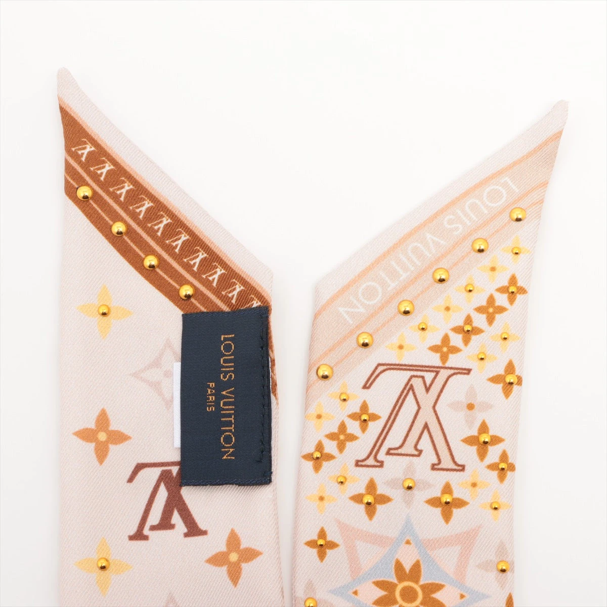 ヴィトン M77828 IS1252 ツイリー シルク ブルー×ピンク セット