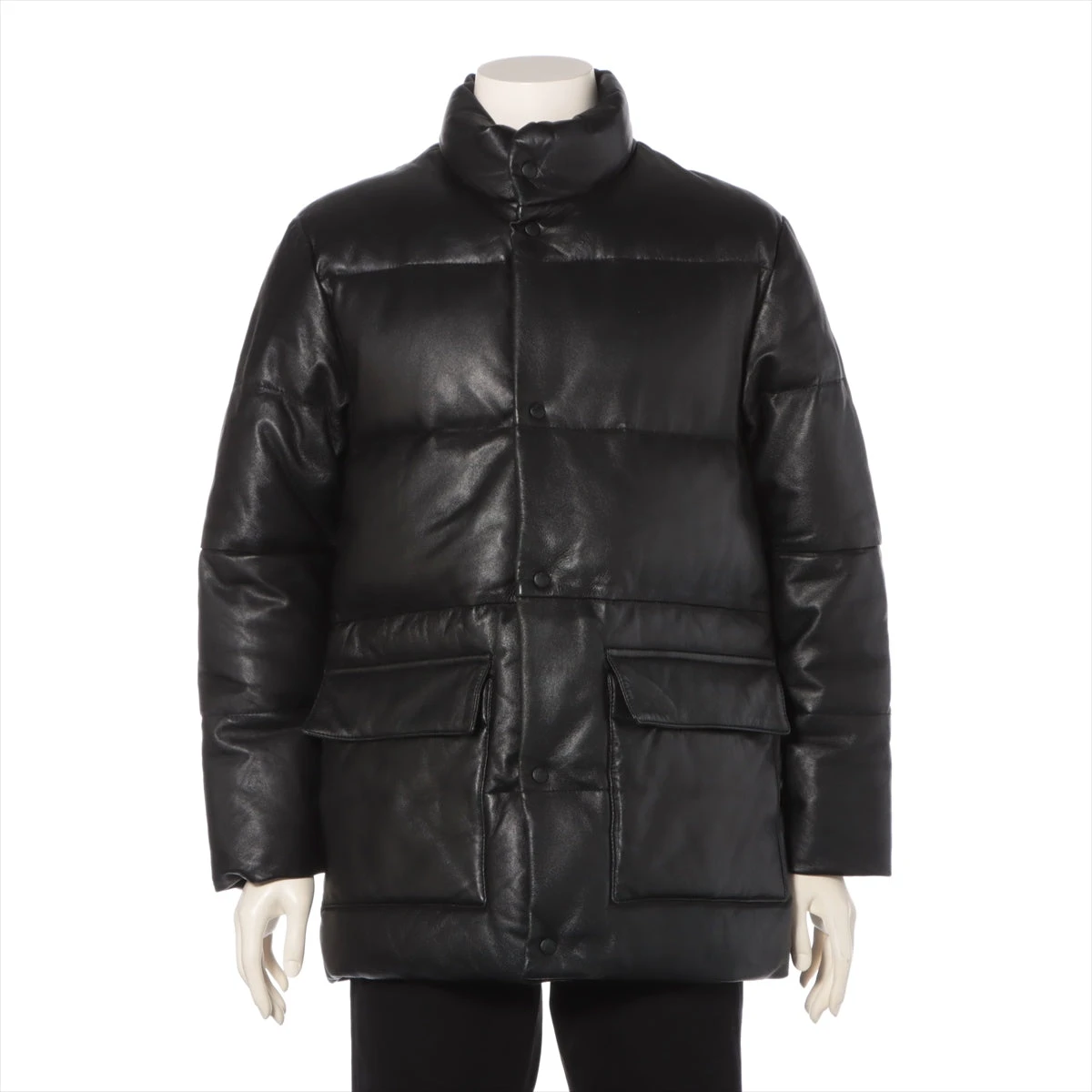 モンクレール レザー ダウンジャケット 1 メンズ ブラック 42352-00