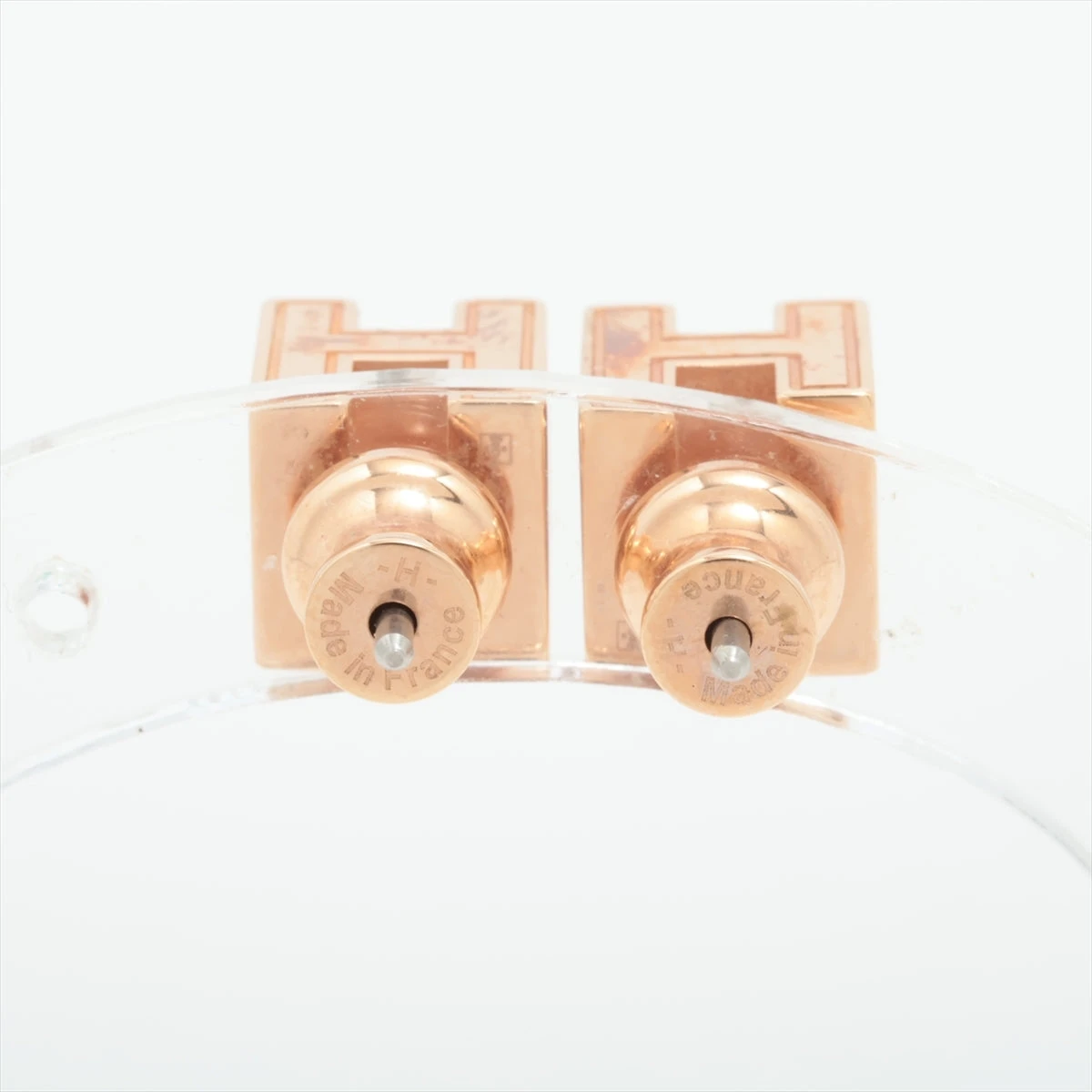 HERMES カージュ・ド・アッシュ Hキューブ ピンク×ゴールド ピアス エルメス カージュドアッシュ Hキューブ ピアス(両耳用) GP