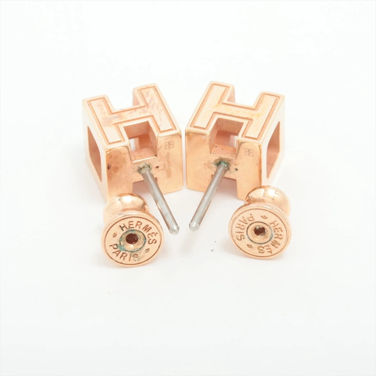 エルメス カージュドアッシュ Hキューブ ピアス(両耳用) GP