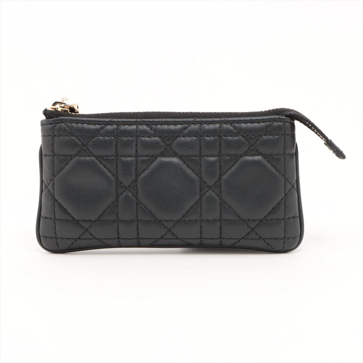 未使用級✨Dior ディオール　コインケース　カナージュ　総柄　ブラック　レッド ディオール カナージュ LADY DIORコインホルダー ブラック