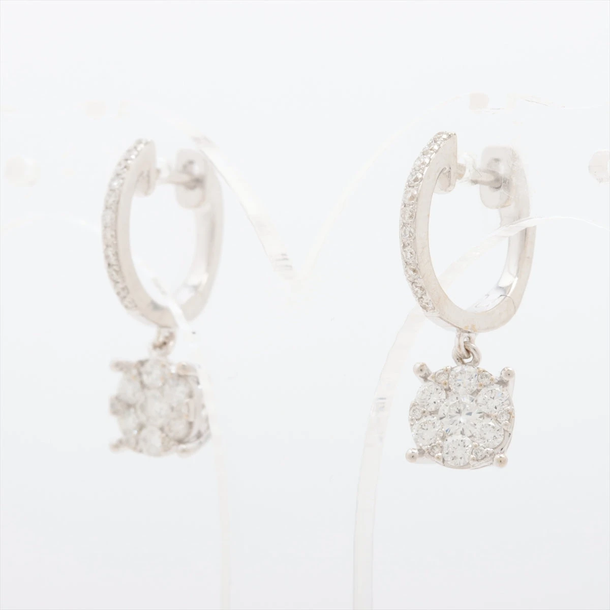 ポンテヴェキオ ダイヤ ピアス 750(WG)×K18WG 3.5g D0.32 D0.32  