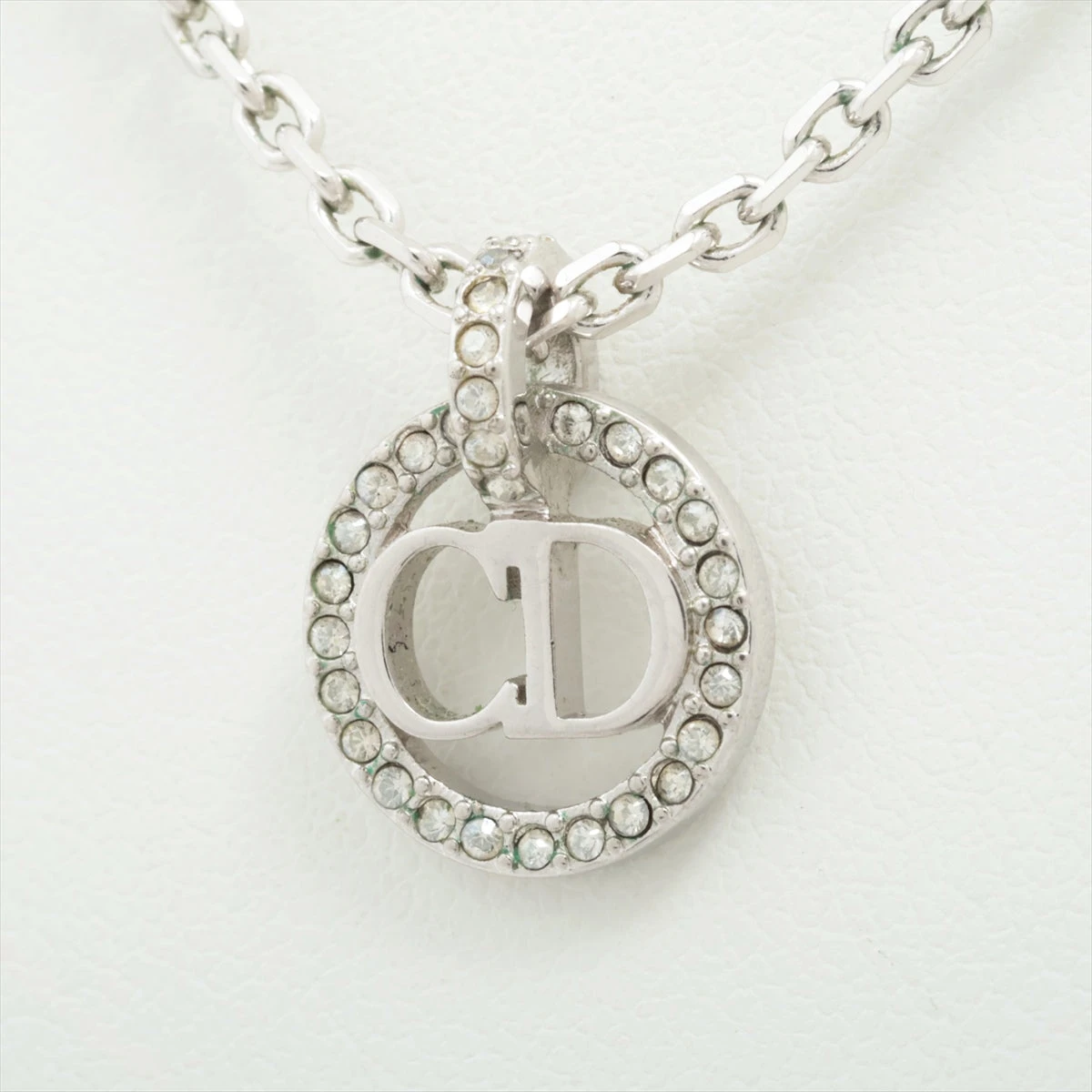 Christian Dior ディオール GP ラインストーン ロゴ ネックレス