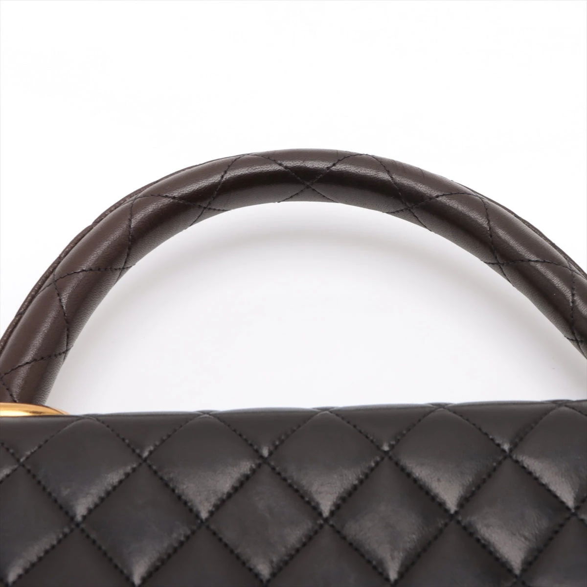 美品☆　シャネル　親子バッグ　マトラッセ　ダークブラウン　ラムスキン　3番台 CHANEL - 美品☆ シャネル 親子バッグ マトラッセ ダーク