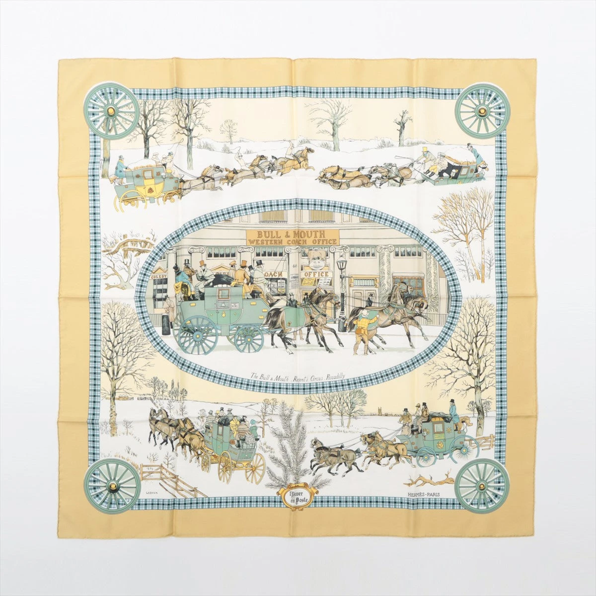 HERMES スカーフカレ90/柄名:カモフラージュ エルメス スカーフ カレ90 野生とカモフラージュ/カレジェアン