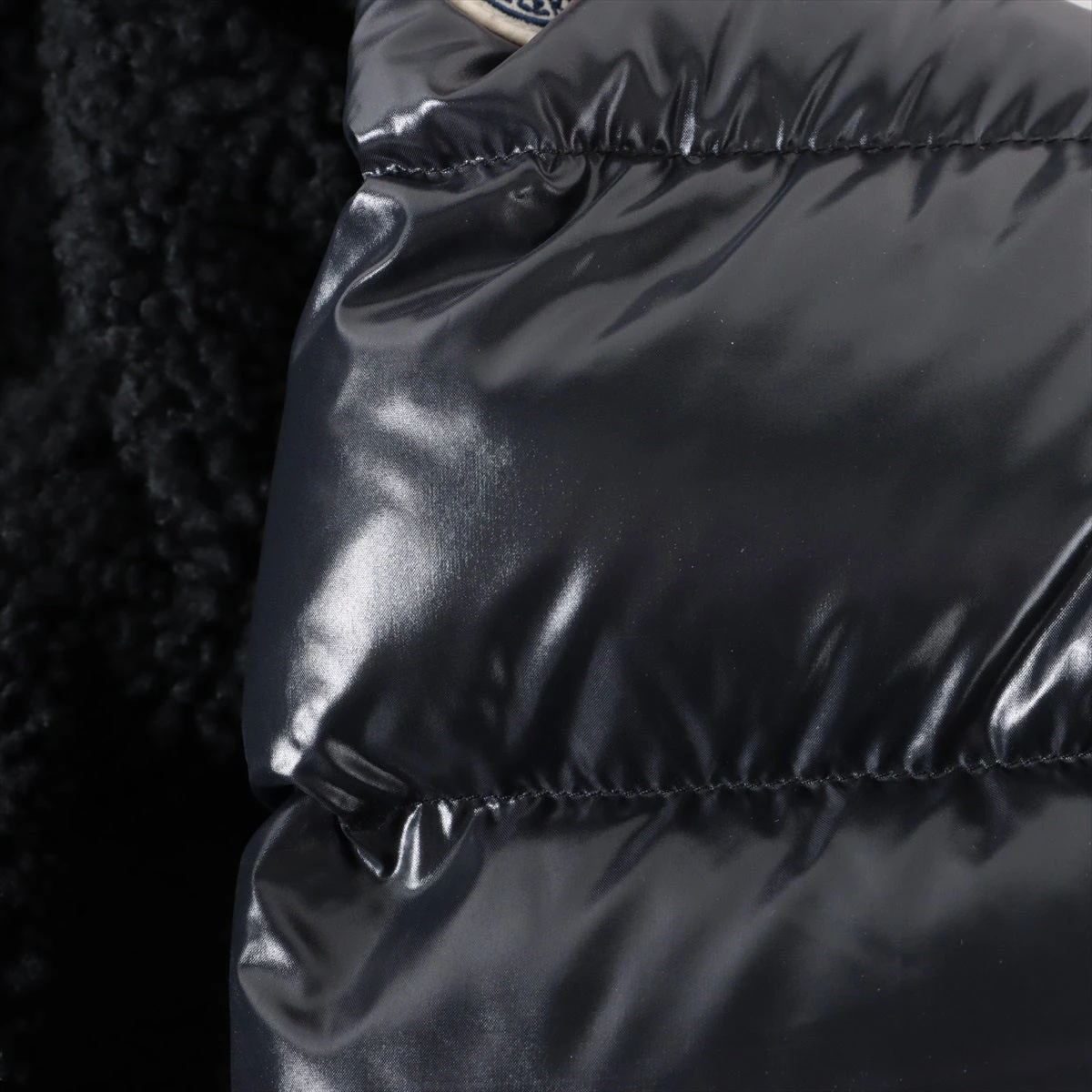 モンクレール 22年 ナイロン×レザー ダウンジャケット 0 レディース  