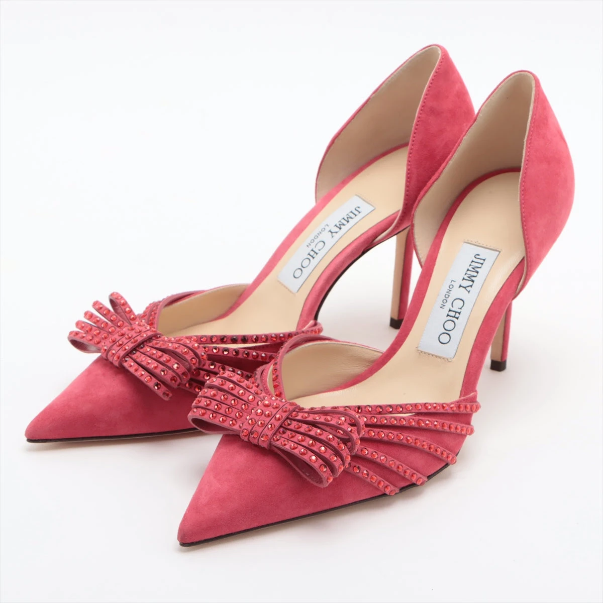 JIMMY CHOO リボン付きレッドハイヒール　37 JIMMY CHOO リボン付きレッドハイヒール37