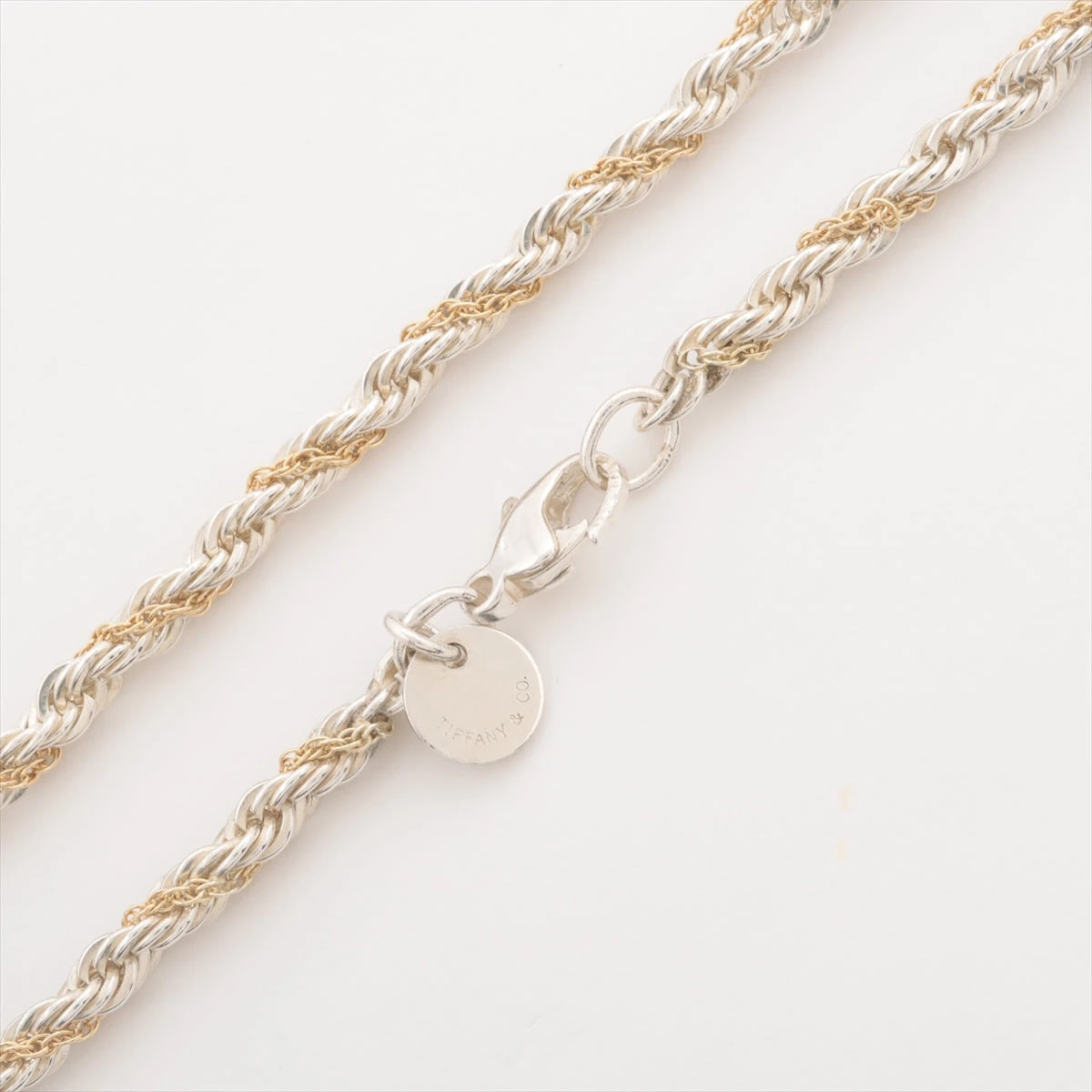 ティファニー ツイストチェーン ネックレス 925×750 14.6g ゴールド