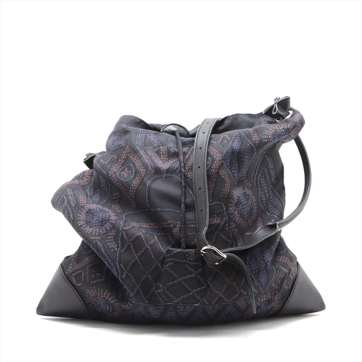 エルメス シルキーシティPM シルク マルチカラー シルバー金具 刻印