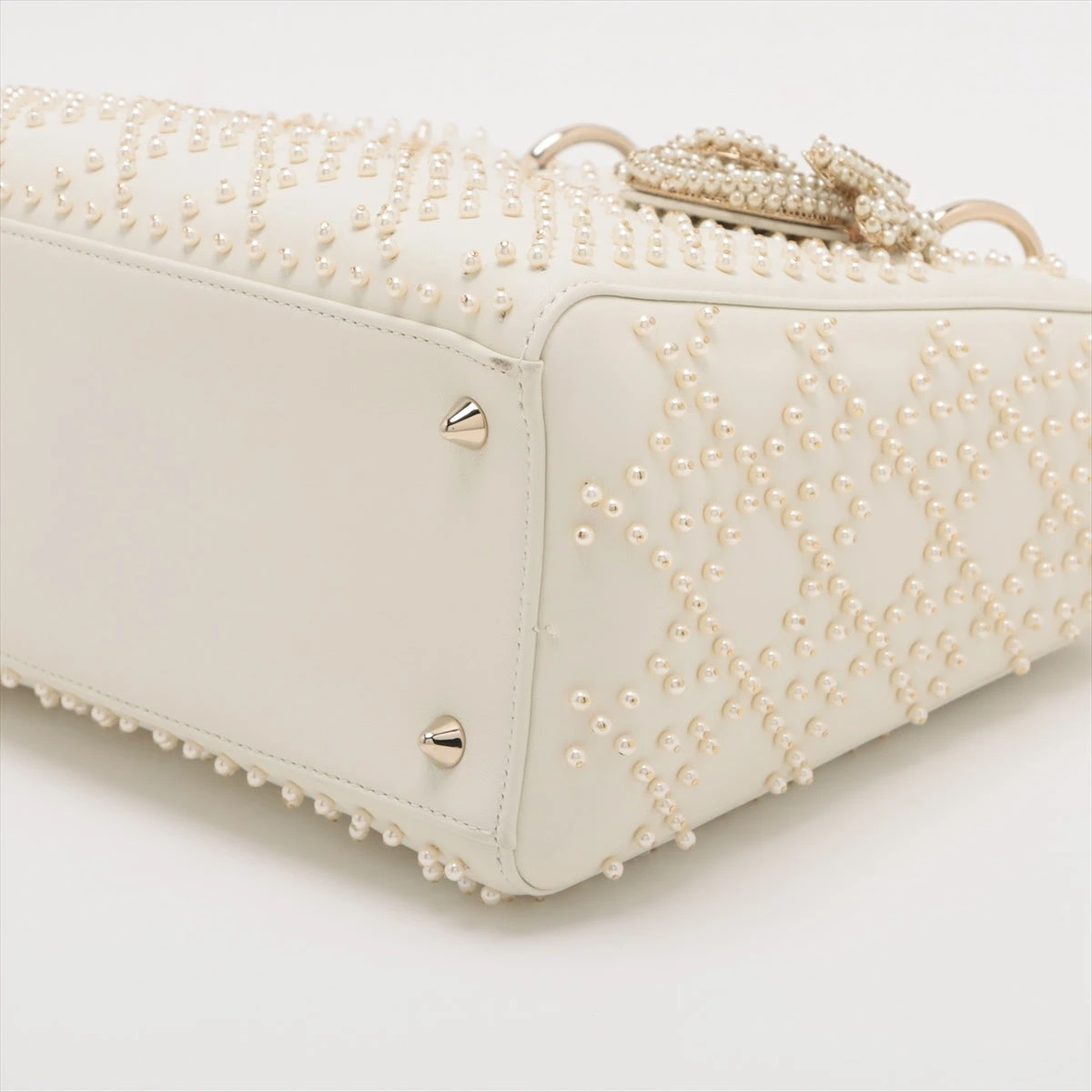 クリスチャンディオール レディディオール パール×レザー 2WAY