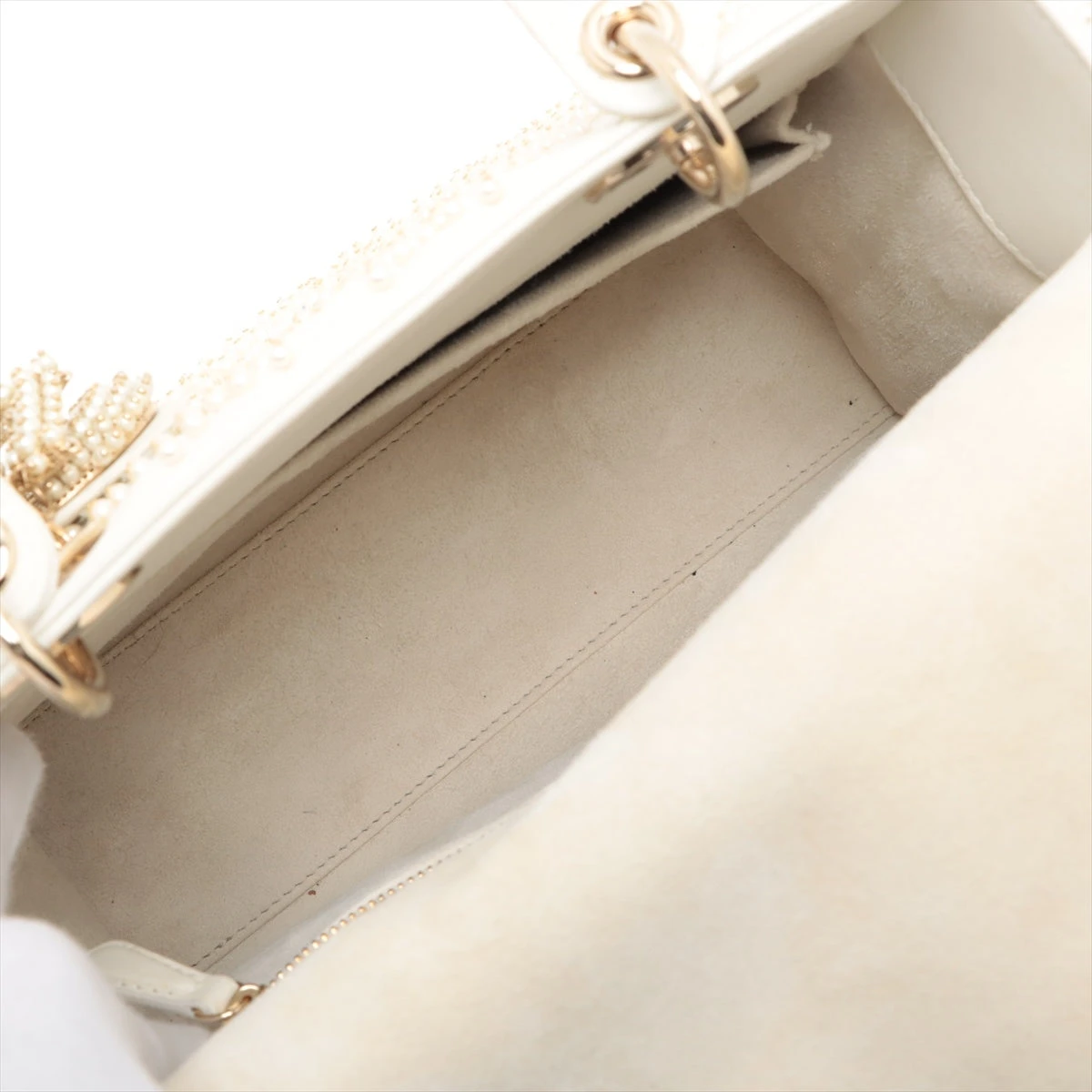 クリスチャンディオール レディディオール パール×レザー 2WAY