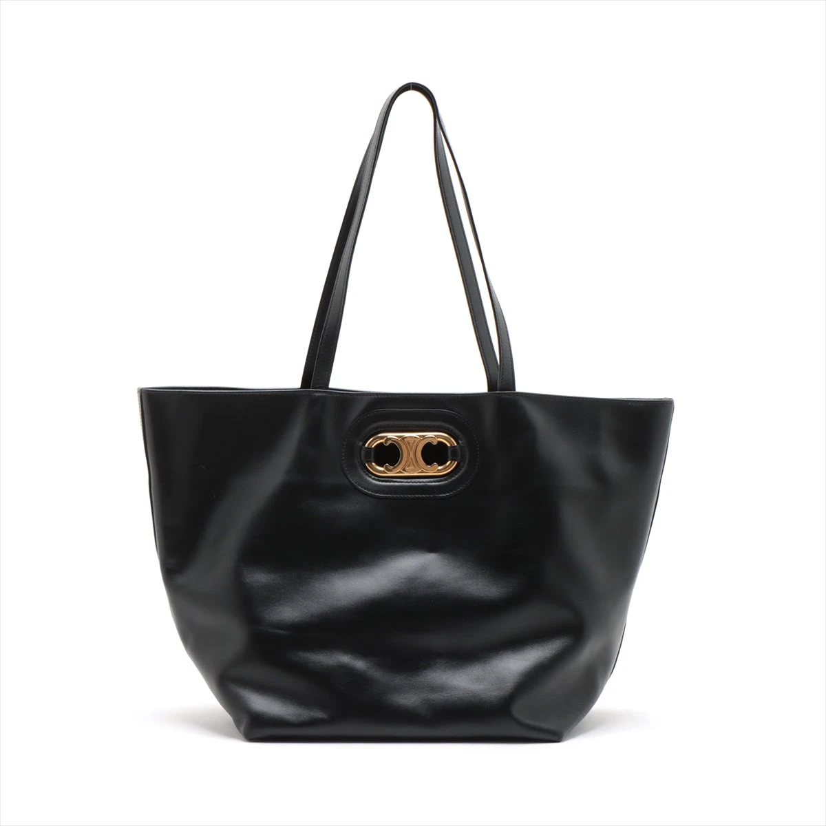 美品】CELINE トートバッグ ホリゾンタルカバ ブラック 黒 美品】CELINE トートバッグ ホリゾンタルカバ ブラック 黒