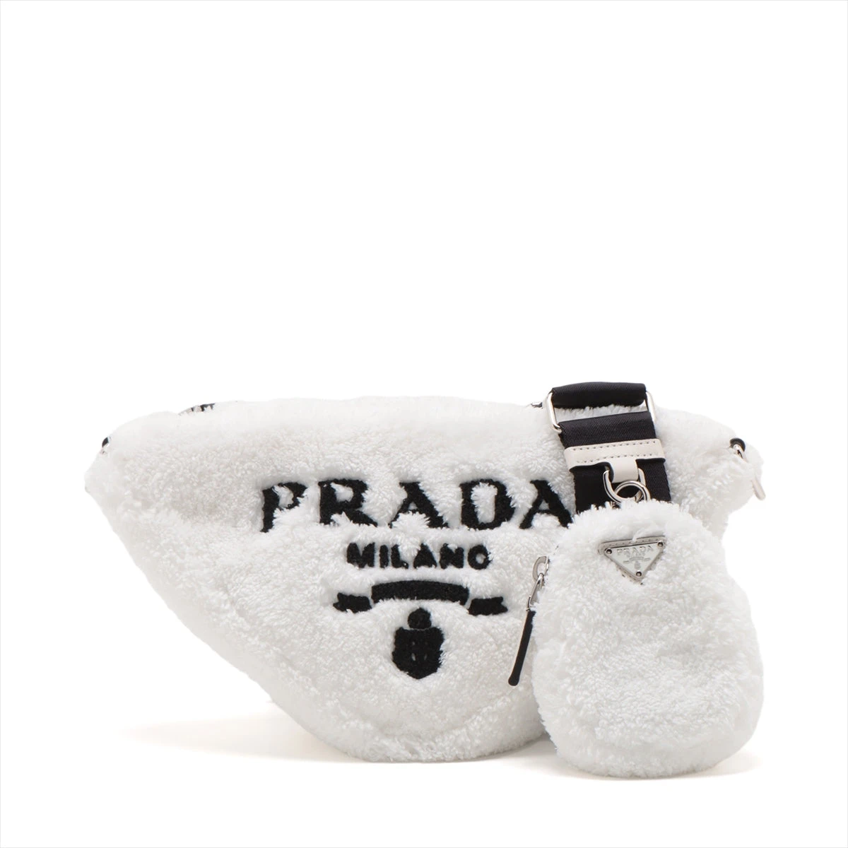 プラダ トライアングル レザー 2WAYハンドバッグ ホワイト 1BA333 楽天市場】プラダ PRADA エンボス トライアングルロゴ ミニ
